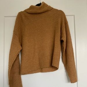 ASOS Cropped Cognac Brown Turlteneck